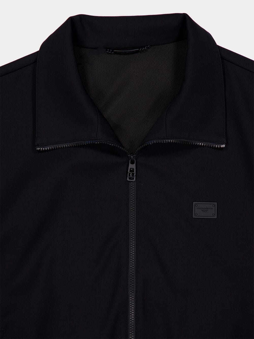 Black Wool High-Neck Jacket