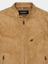 Dolce & Gabbana Beige Lambskin Leather Jacket