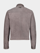 Dolce & Gabbana Grey Suede Intarsia Jacket