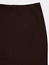 Tom Ford Deep Brown Satin Midi Skirt