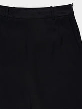 Tom Ford Black Crepe Envers Satin Tailored Skirt