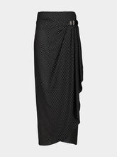 Tom Ford Black Polka Dot Silk Wrap Skirt