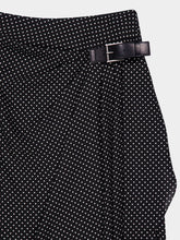 Tom Ford Black Polka Dot Silk Wrap Skirt