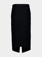 Tom Ford Black Midi Pencil Satin Acetate Skirt