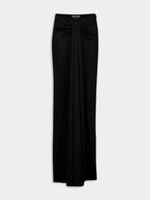 Tom Ford Black Maxi Skirt in Textured Lustrous Jersey