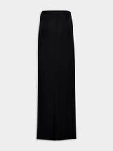 Tom Ford Black Maxi Skirt in Textured Lustrous Jersey
