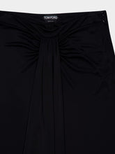 Tom Ford Black Maxi Skirt in Textured Lustrous Jersey