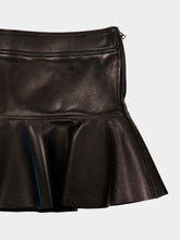 Tom Ford Black Shiny Plonge Leather Mini Skirt