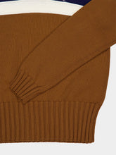 Marni Brown Striped Cotton Knit Sweater