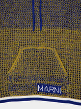 Marni Two-Tone Striped Hooded Sweatshirt