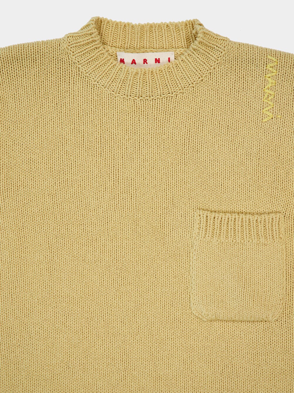 Vanilla Wool Sweater with Pocket