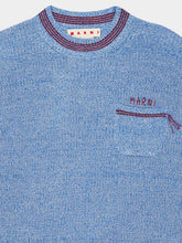 Marni Celeste Blue Mouliné Cotton Sweater