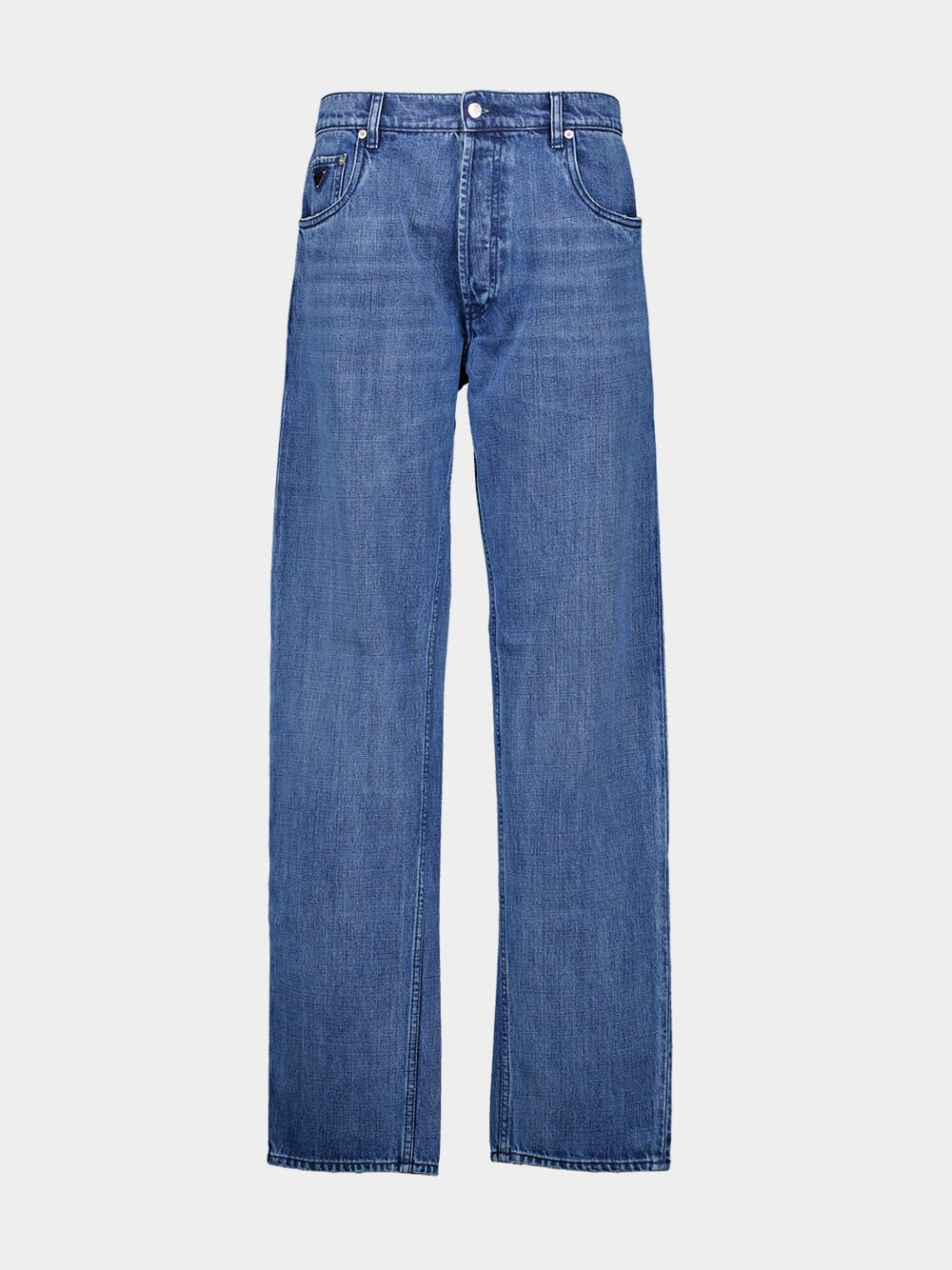 Low-Rise Washed Denim Jeans