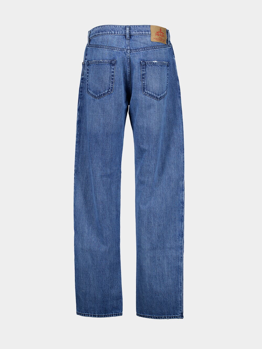 Low-Rise Washed Denim Jeans