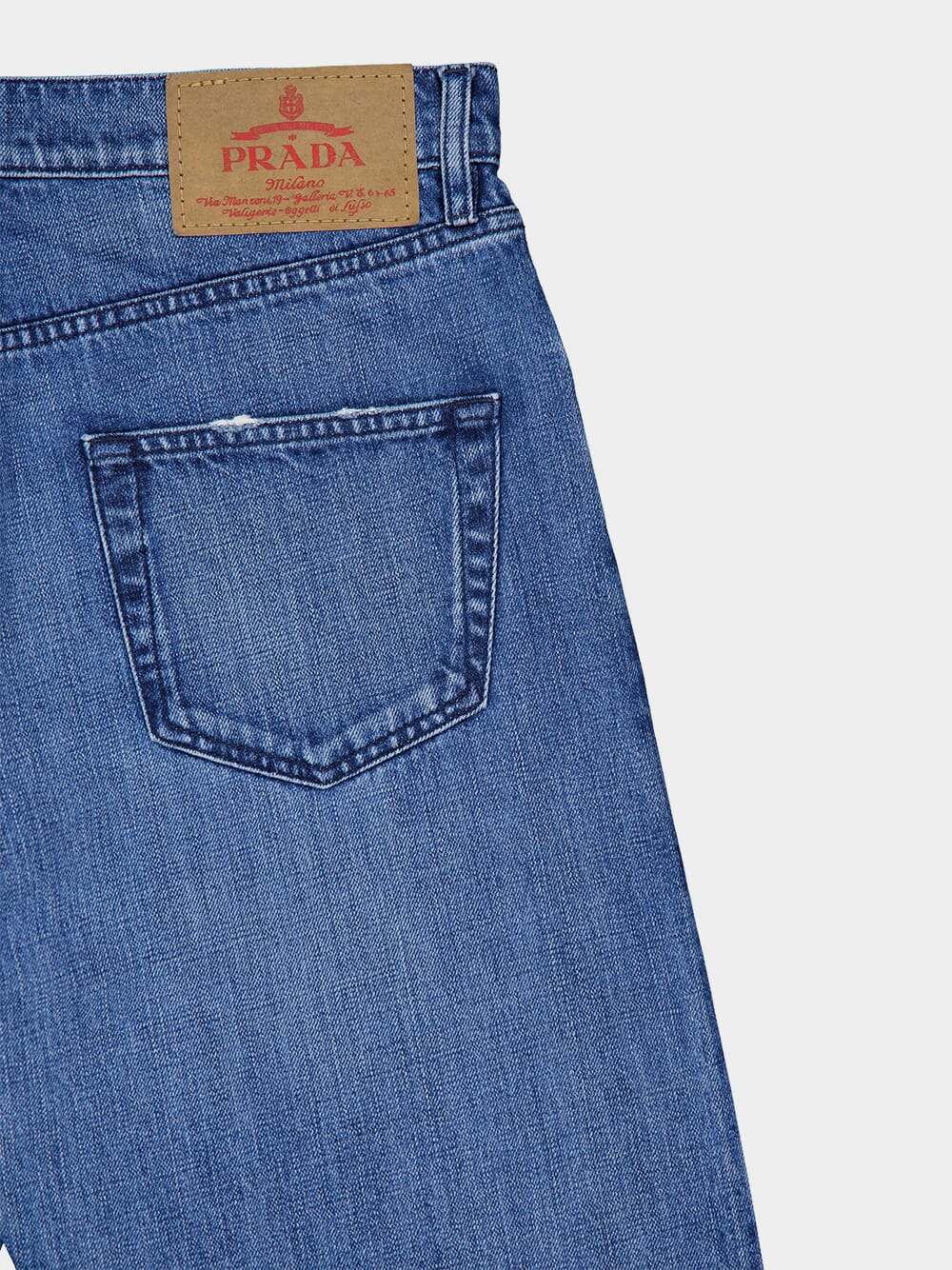 Low-Rise Washed Denim Jeans