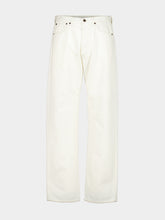 Prada White Old Denim Five-Pocket Jeans