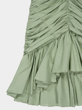 Balmain Olive Green Crepe Mini Dress