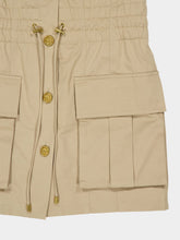 Balmain Dark Beige Buttoned Mini Dress
