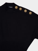 Balmain Black Short Flared Knit Dress
