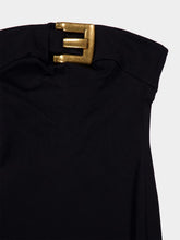 Balmain Black Maxi Belted Bustier Dress