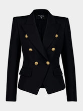 Balmain Black Virgin Wool 6-Button Jacket