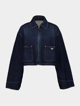 Prada Blue Washed Denim Zip Jacket