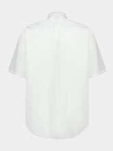 Balmain White Short-Sleeve Cotton Poplin Shirt