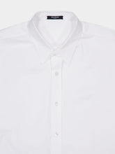 Balmain White Short-Sleeve Cotton Poplin Shirt