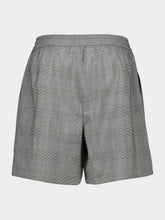 Balmain Black Prince of Wales Satin Relaxed Shorts