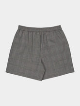 Balmain Black Prince of Wales Satin Relaxed Shorts