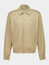 Balmain Beige Cotton Canvas Bomber Jacket