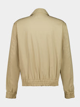 Balmain Beige Cotton Canvas Bomber Jacket
