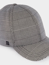 Balmain Wool Check Baseball Cap