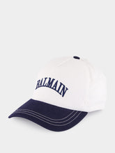 Balmain Two-Tone Navy Cotton Vintage Cap