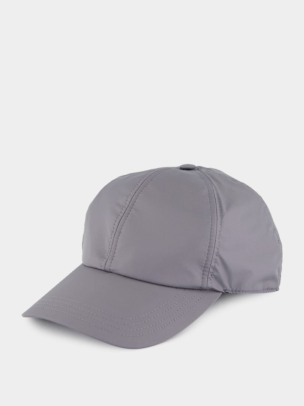 Gray Baseball Cap with Logo