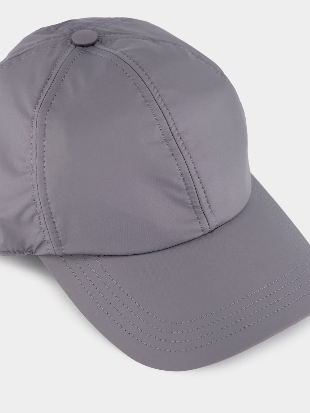 Gray Baseball Cap with Logo