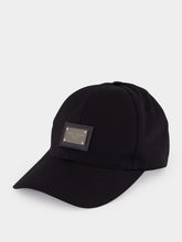 Dolce & Gabbana Black Cotton Rapper Cap with Logo Plate