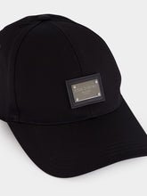Dolce & Gabbana Black Cotton Rapper Cap with Logo Plate