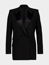 Tom Ford Black Double-Breasted Tuxedo Blazer
