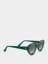 Emmanuelle Khanh Gigi Green Cat-Eye Acetate Sunglasses