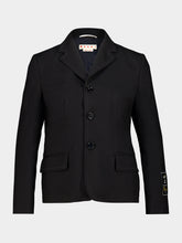 Marni Black Single-Breasted Cotton Blazer