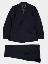 Dolce & Gabbana Blue Martini-Fit Double-Breasted Wool Suit