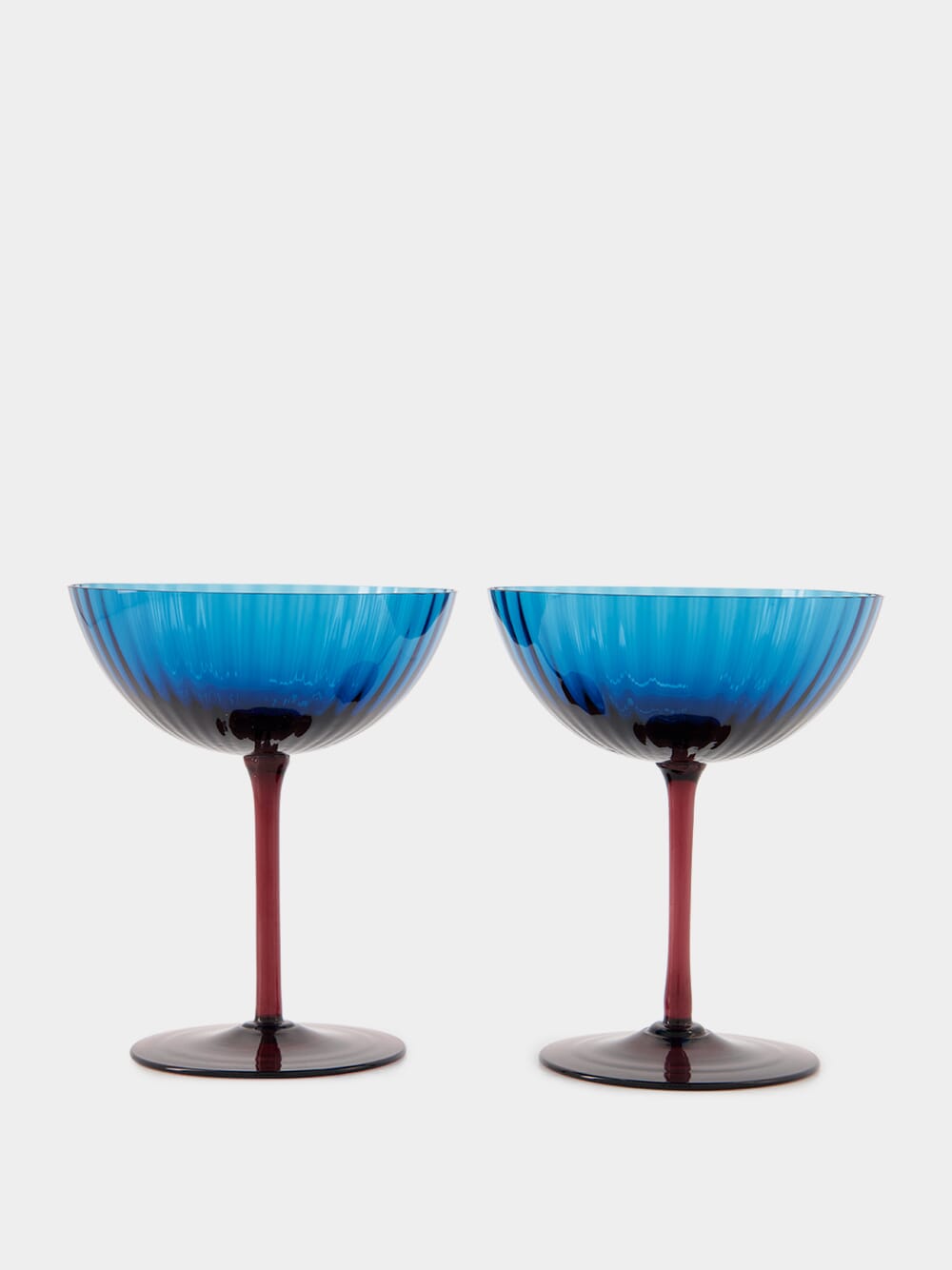 Blu Fumé Champagne Coupe Set of 2