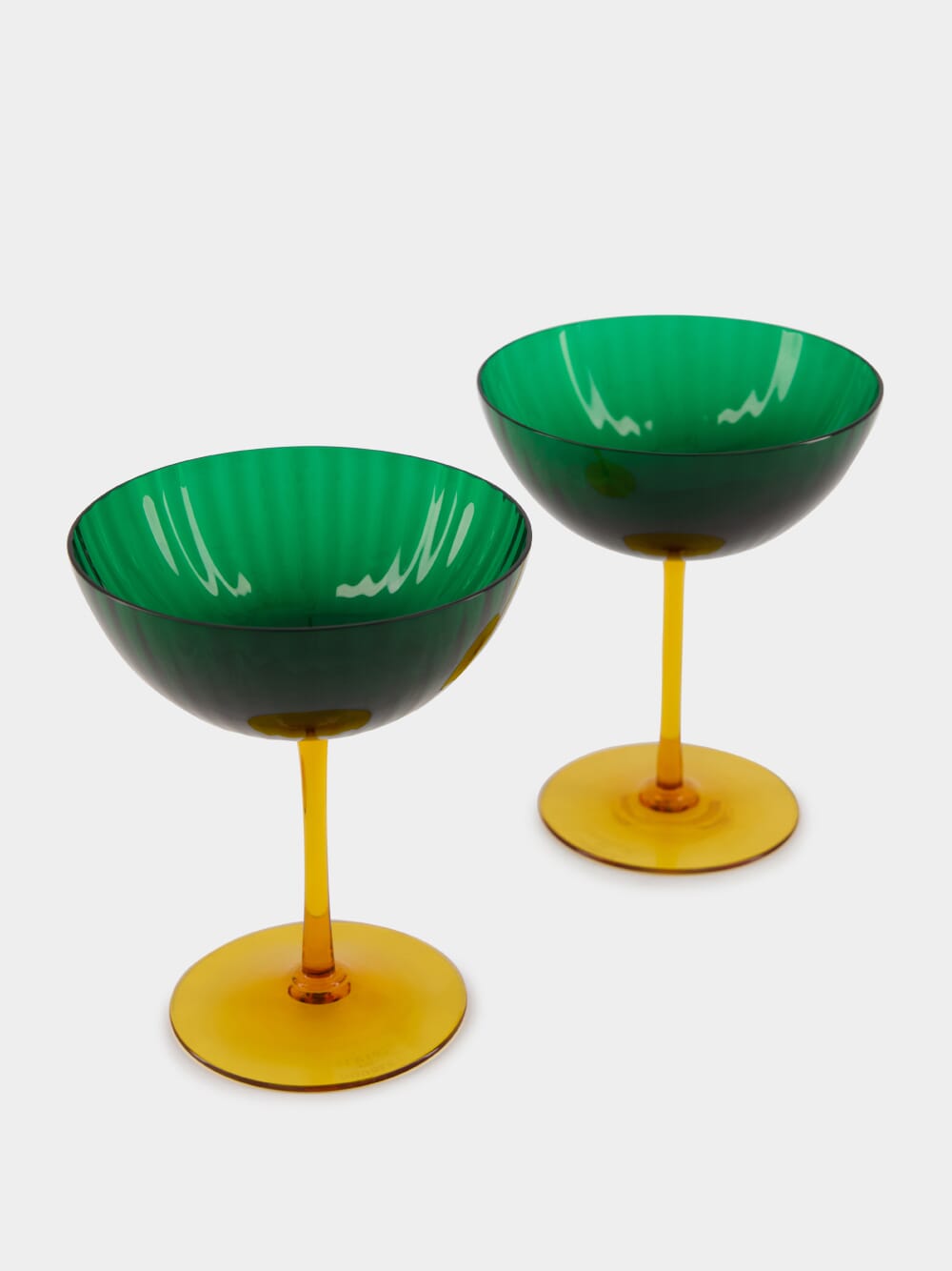 Verde Glass Champagne Coupe