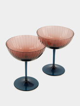 La DoubleJ Viola Murano Glass Champagne Coupe Set of 2