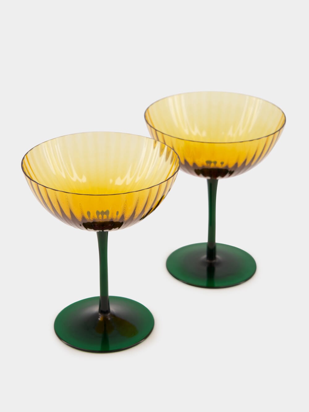 Giallo Glass Champagne Coupe