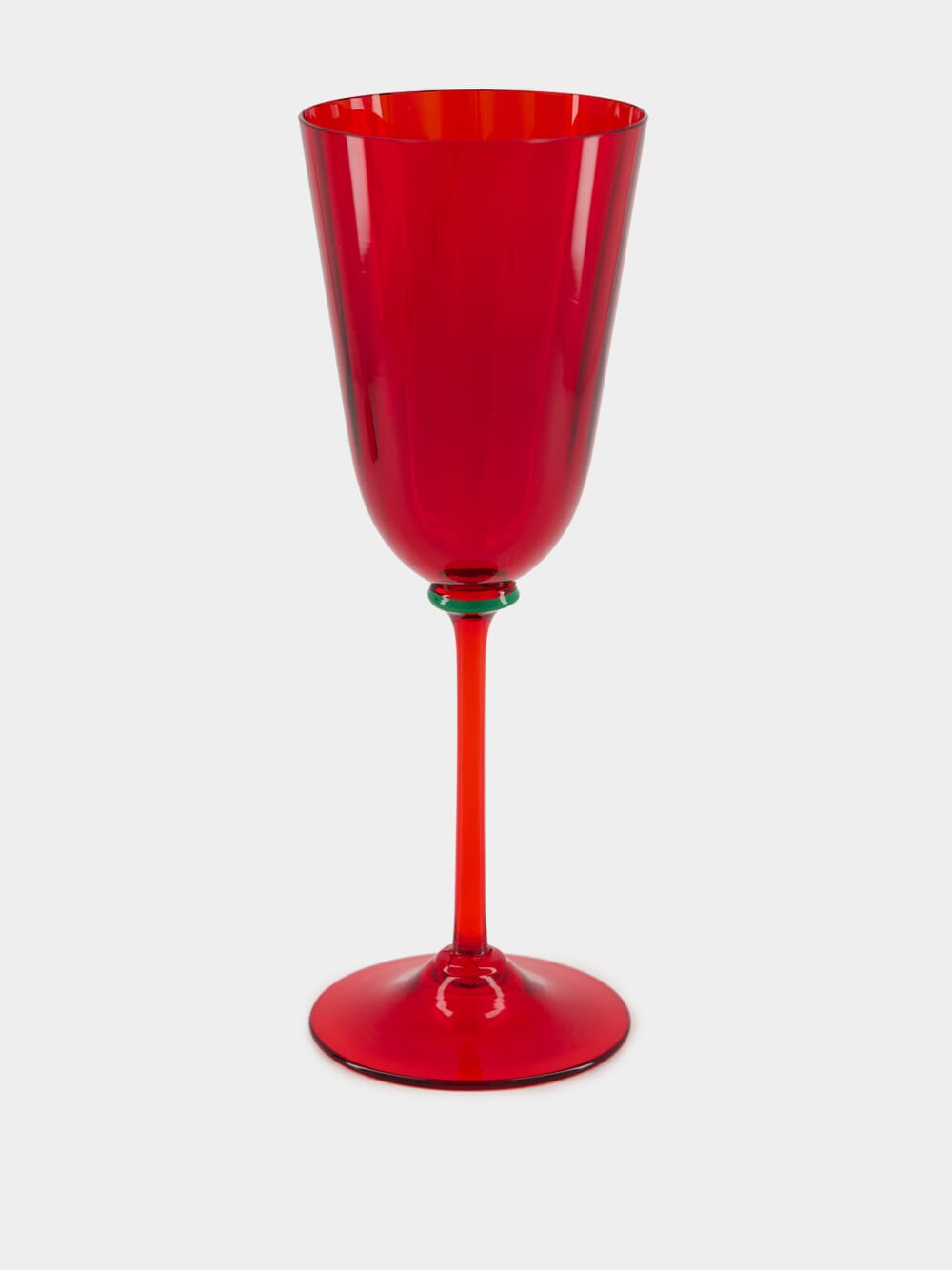 Red Murano Wine Glasses