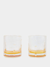 La DoubleJ Solid Amber Bamboo Set of 2 Tumbler Glasses