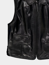Marni Black Leather Zip-Through Vest