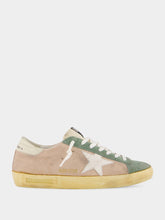 Golden Goose Super-Star Sneakers in Sand and Military Green